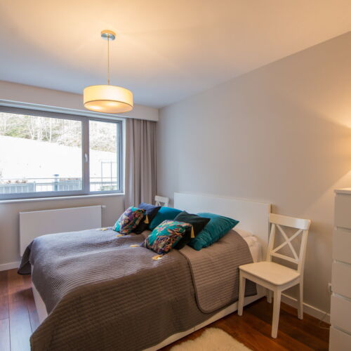 House mit Dusche und Aussicht auf die Berge