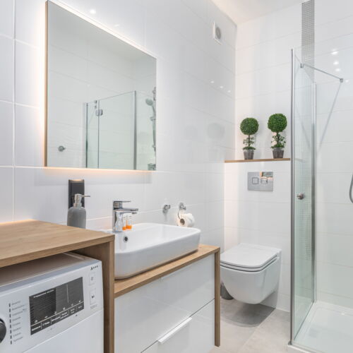 Cały dom 4-osobowy z prysznicem z widokiem na rzekę