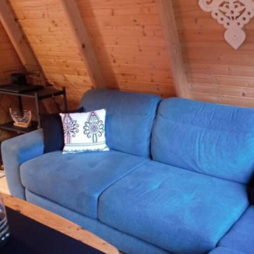 Domek drewniany 6-osobowy z dostępem do ogrodu z widokiem na góry