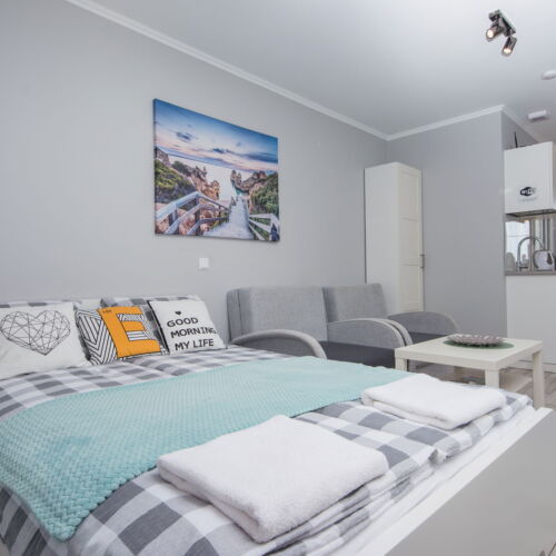 Apartament 2-osobowy z klimatyzacją z dostępem do ogrodu z 1 pomieszczeniem sypialnianym