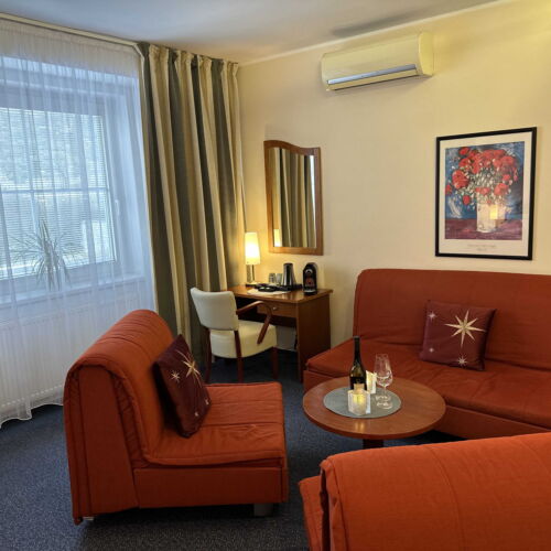 Apartament deluxe cu aer condiționat cu 1 camera pentru 4 pers. (se poate solicita pat suplimentar)