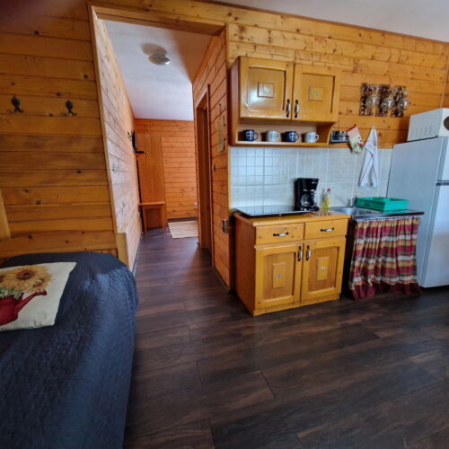 Suita la parter cu bucătărie proprie cu 1 camera pentru 3 pers.