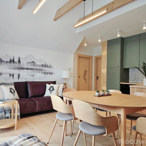 Apartament 6-osobowy z widokiem na ogród z widokiem na stok narciarski z 3 pomieszczeniami sypialnianymi