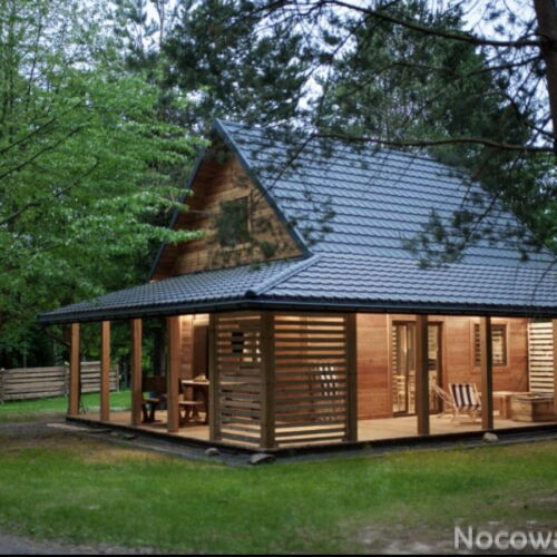 Domek drewniany 6-osobowy Family Przyjazny podróżom rodzinnym