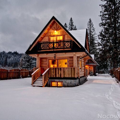 Domek drewniany 5-osobowy z dostępem do ogrodu z widokiem na góry