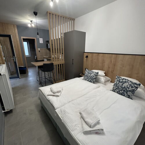 Studio House (jako celek) s manželskou postelí celý Dům