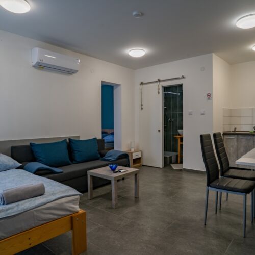 Întreaga unitate cu aer condiționat cu terasă pentru 8 pers. (se inchirieaza doar integral) (se poate solicita pat suplimentar)