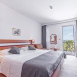 Camera dubla cu balcon cu vedere parțială spre mare