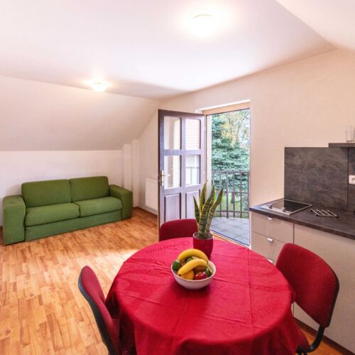 Apartament 4-osobowy z prysznicem z aneksem kuchennym z 2 pomieszczeniami sypialnianymi