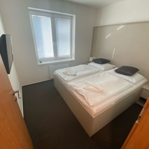 Pokoj se sprchou  s manželskou postelí