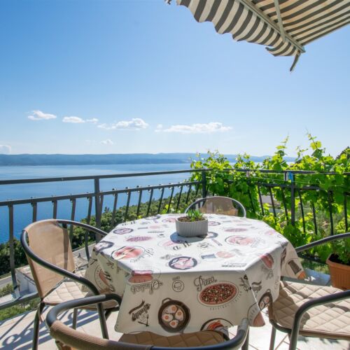 Apartman s klimatizací pro 3 os. s 1 ložnicí s výhledem na moře