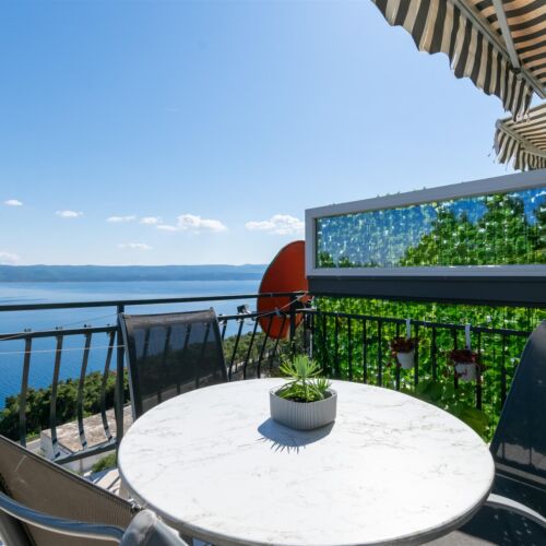 Apartman s klimatizací pro 3 os. s 1 ložnicí s výhledem na moře