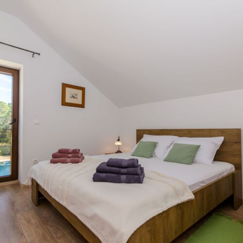 Pogled na vrt Klimatiziran za 8 osoba(e) kuća za odmor