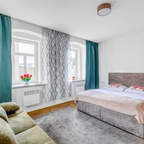 Apartament cu duș cu chicinetă proprie pentru 2 pers. (se poate solicita pat suplimentar)