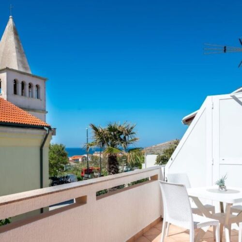 Apartament 5-osobowy z klimatyzacją z widokiem na morze z 2 pomieszczeniami sypialnianymi