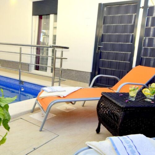 Apartament 4-osobowy z klimatyzacją na parterze z 2 pomieszczeniami sypialnianymi