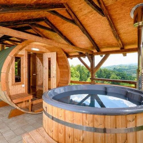 Apartament cu aer condiționat cu terasă cu 2 camere pentru 6 pers. K-23154