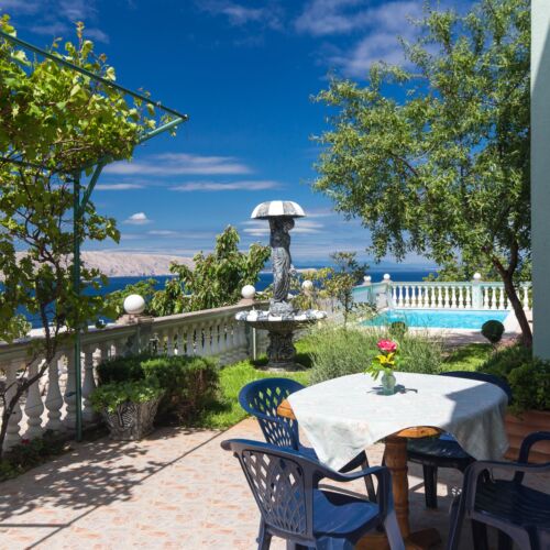 Apartament cu aer condiționat cu vedere spre mare cu 1 camera pentru 2 pers. A-23592-e