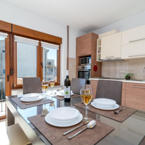 2-Zimmer-Apartment für 4 Personen Obergeschoss im Teil Blick auf das Meer