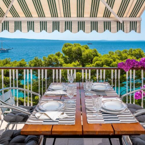 Apartament 4-osobowy z klimatyzacją z widokiem na morze z 2 pomieszczeniami sypialnianymi