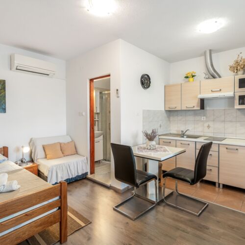 Apartament la parter cu aer condiționat cu 1 camera pentru 2 pers.