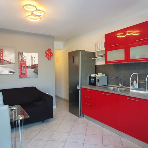 Apartman s manželskou postelí s 1 ložnicí s výhledem do zahrady na přízemí (s možností přistýlky)