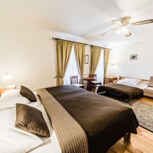 Pokoj s koupelnou s klimatizací pro 3 os.