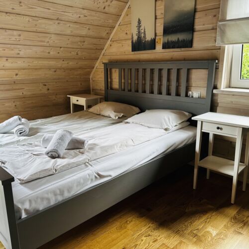 Domek drewniany 6-osobowy cały dom Przyjazny podróżom rodzinnym