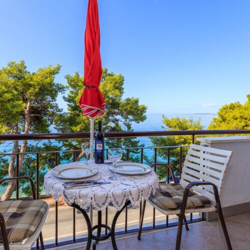 Apartament 2-osobowy z klimatyzacją z widokiem na morze z 1 pomieszczeniem sypialnianym