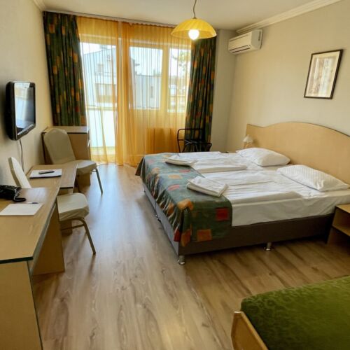 Camera twin cu balcon cu aer condiționat (se poate solicita pat suplimentar)