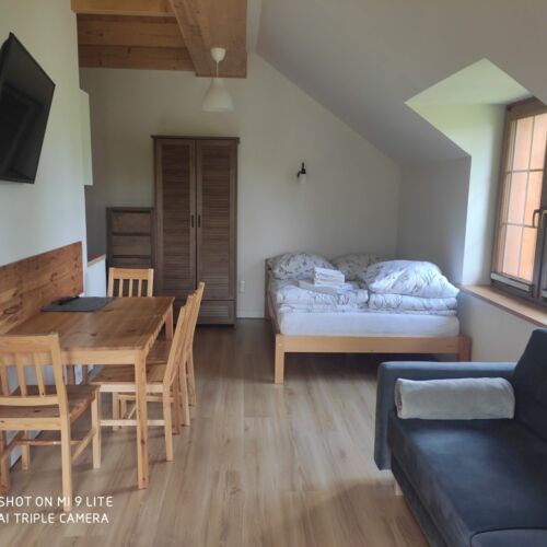 1-Zimmer-Apartment für 2 Personen mit Aussicht auf den Garten