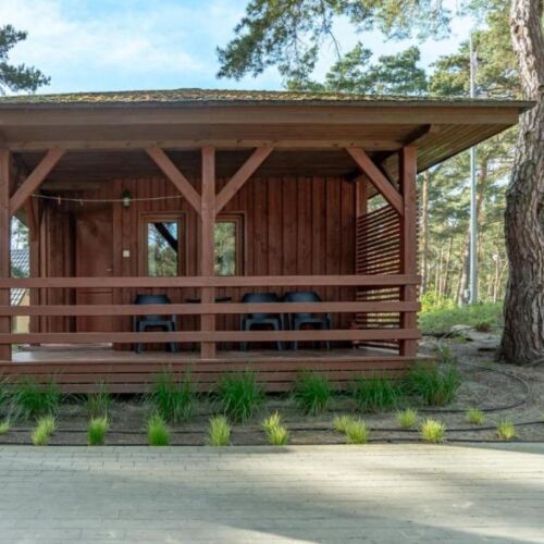 Domek drewniany 3-osobowy z tarasem