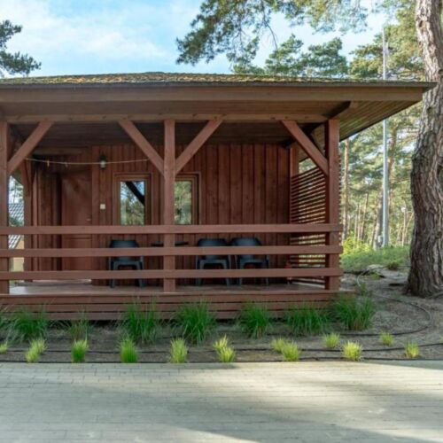 Domek drewniany 3-osobowy z tarasem