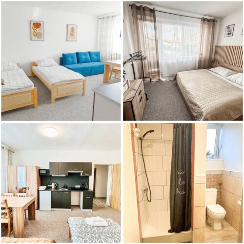 Apartament la parter cu balcon cu 2 camere pentru 6 pers.