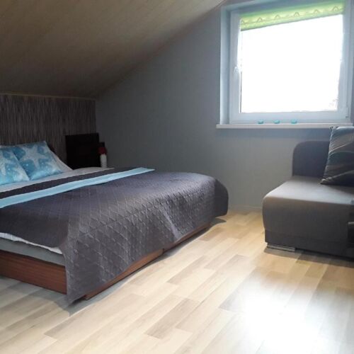 Apartament 4-osobowy na poddaszu z widokiem na miasto z 1 pomieszczeniem sypialnianym