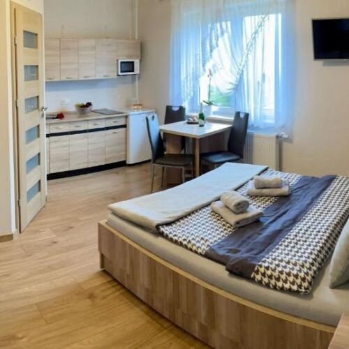 1-Room Balcony Apartment for 3 Persons