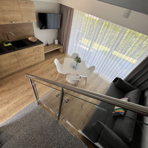 Domek weekendowy 4-osobowy Przyjazny podróżom rodzinnym z widokiem na dziedziniec (możliwa dostawka)