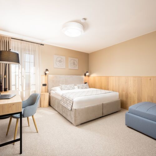 Deluxe Pokoj se sprchou s manželskou postelí (s možností přistýlky)