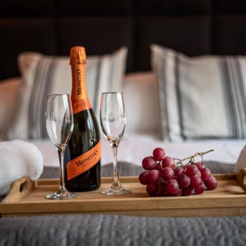 Apartament 4-osobowy na piętrze z widokiem na las z 2 pomieszczeniami sypialnianymi