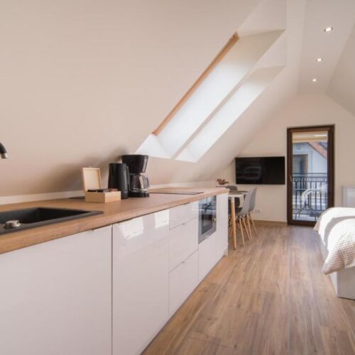 Apartament 2-osobowy z balkonem z 1 pomieszczeniem sypialnianym