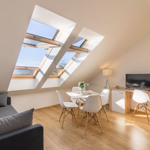 Apartament 4-osobowy Poddasze z widokiem na jezioro