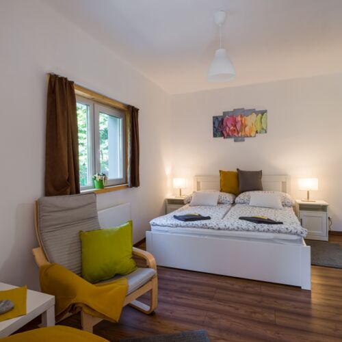 Chata (jako celek) pro 4 os. s výhledem na les celý Dům