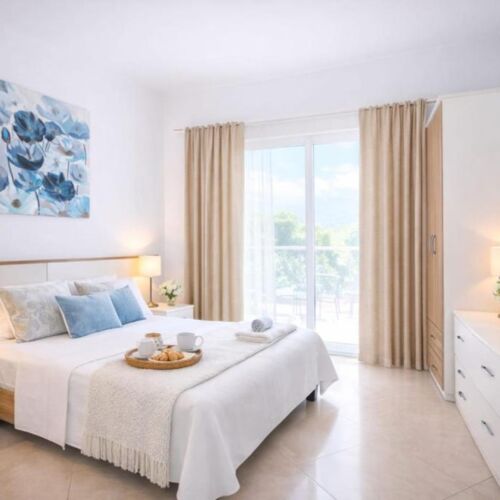 Partial Sea View 2-Room Balcony Apartment for 4 Persons