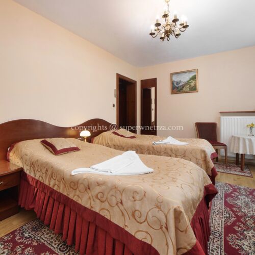 Pokój 2-osobowy z balkonem z widokiem na las (możliwa dostawka)