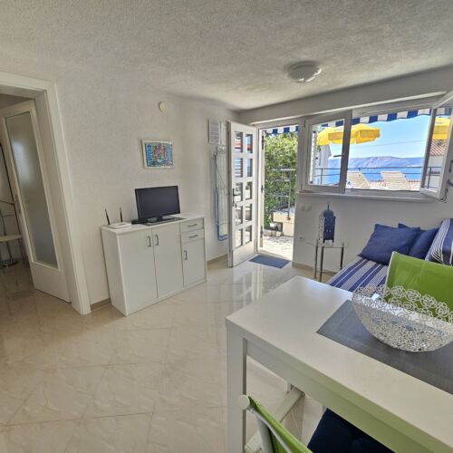 1-Zimmer-Apartment für 2 Personen mit Aussicht auf das Meer (Zusatzbett möglich)