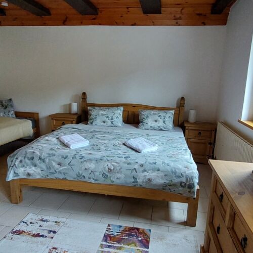 Camera tripla cu vedere spre pădure cu vedere spre grădină