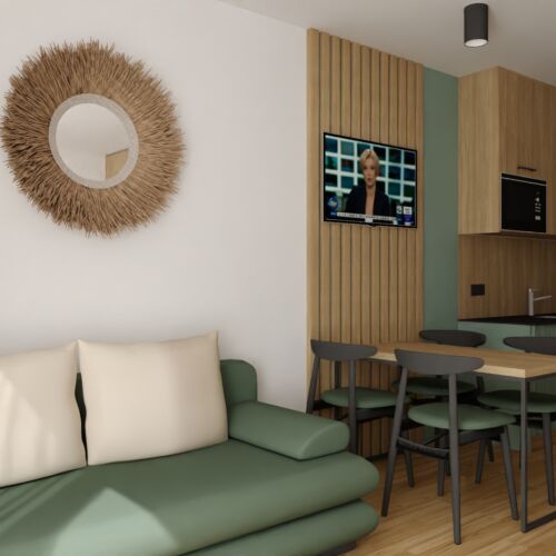 Apartament 4-osobowy Komfort z widokiem na ogród z 1 pomieszczeniem sypialnianym