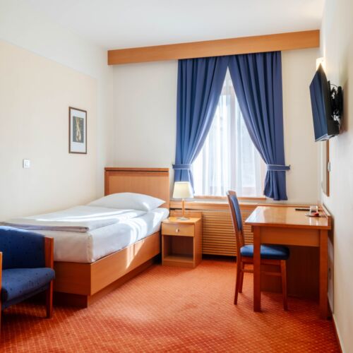 Pokoj pro 1 os. s výhledem na město na poschodí