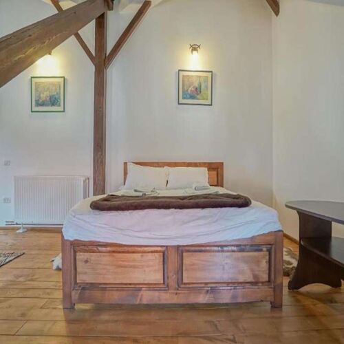 Camera dubla la mansardă cu vedere spre pădure