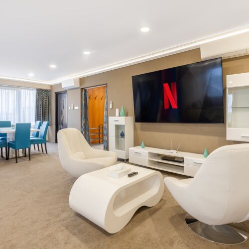 Rezydencja pokój 6-osobowy na piętrze Exclusive z 3 pomieszczeniami sypialnianymi